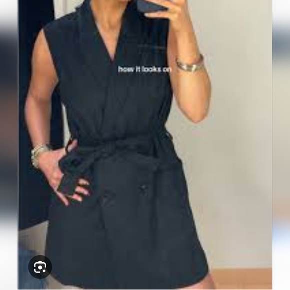 Jason Wu Linen Collared Double Breasted Sleeveless Belted Mini Dress NWOT - Picture 1 of 12